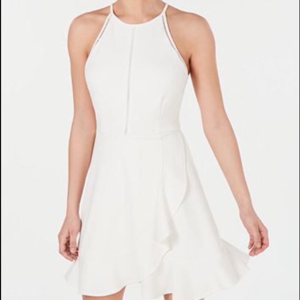 White Halter Dress